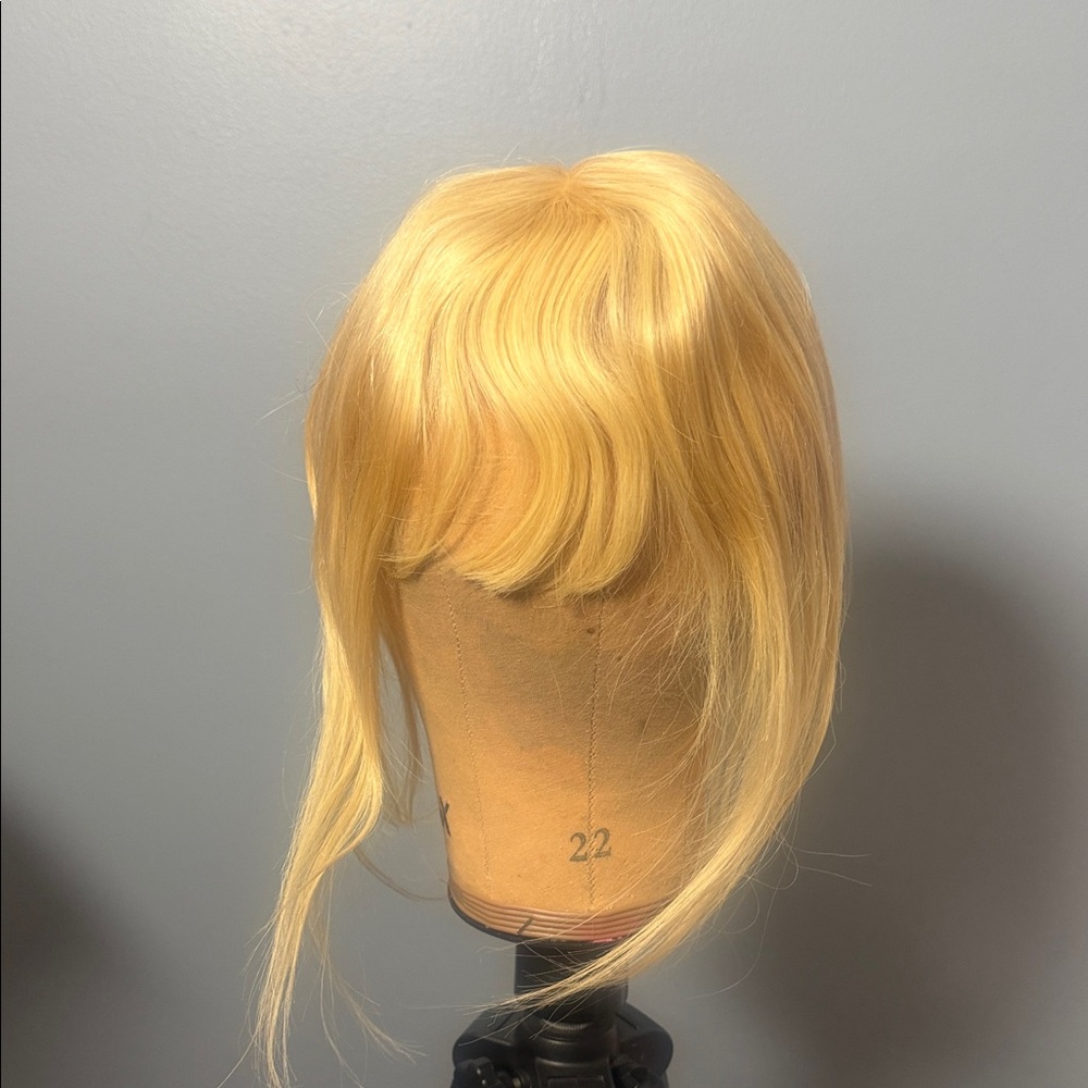 Blonde Women's human  Hair Wig topper
